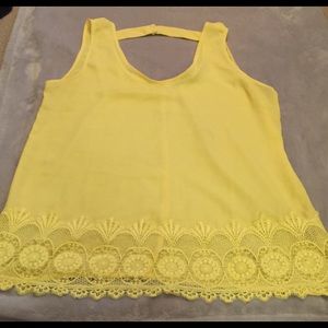 Yellow Lace Tank